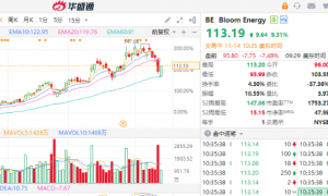 美股异动 | Bloom Energy大涨逾9%！明星科技股全线反弹，Palantir、甲骨文涨超1%